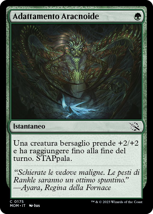 ADATTAMENTO ARACNOIDE  Avanzata delle macchine 175