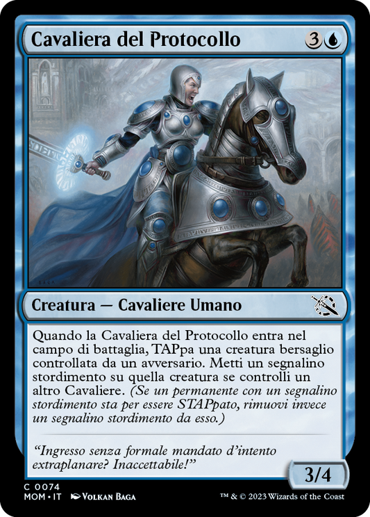 CAVALIERA DEL PROTOCOLLO  Avanzata delle macchine 74