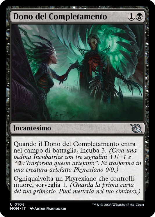 DONO DEL COMPLETAMENTO  Avanzata delle macchine 106