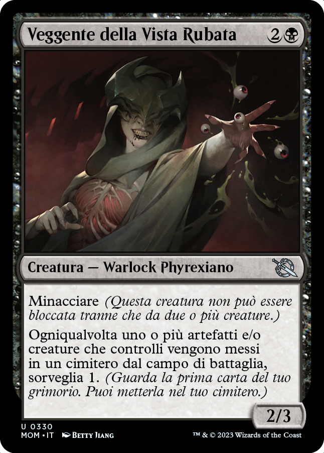VEGGENTE DELLA VISTA RUBATA  Avanzata delle macchine 330