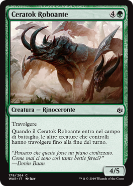 Ceratok Roboante  La Guerra della Scintilla 179-Wizard of the Cost- nuvolosofumetti.