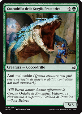 Coccodrillo della Scaglia Protettrice  La Guerra della Scintilla 183-Wizard of the Cost- nuvolosofumetti.