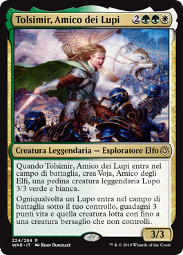 Tolsimir, Amico dei Lupi  La Guerra della Scintilla 224-Wizard of the Cost- nuvolosofumetti.