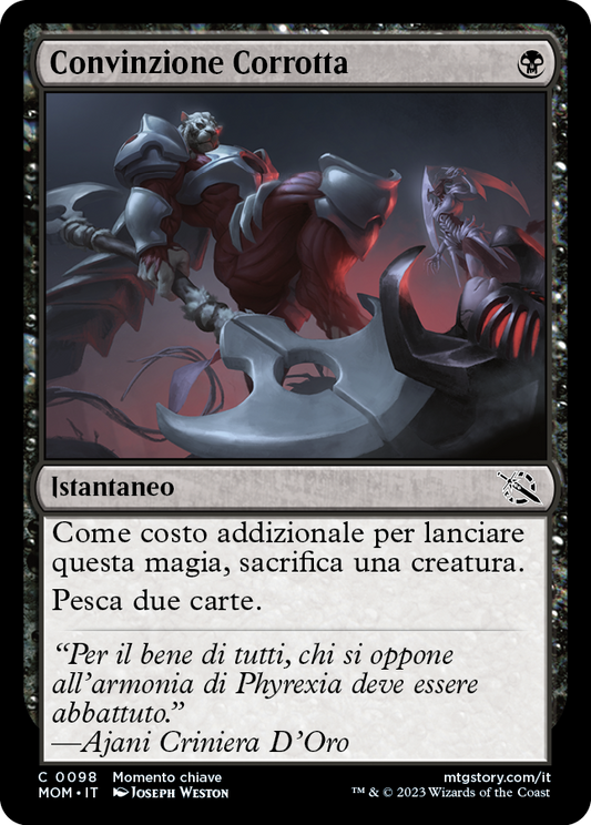 CONVINZIONE CORROTTA  Avanzata delle macchine 98
