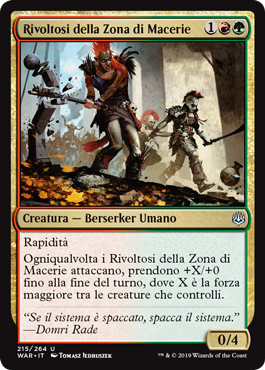 Rivoltosi della Zona di Macerie  La Guerra della Scintilla 215-Wizard of the Cost- nuvolosofumetti.