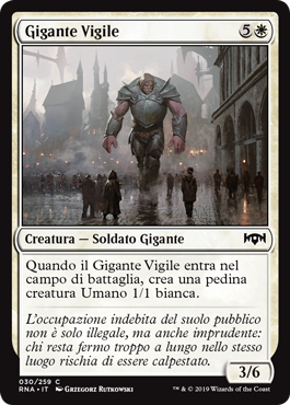 Gigante Vigile  Fedeltà di Ravnica 30-Wizard of the Coast- nuvolosofumetti.