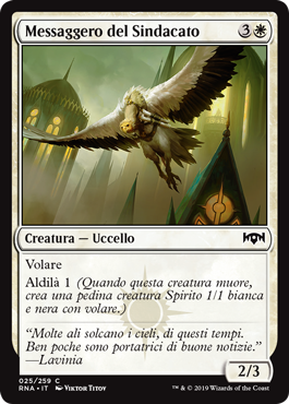 Messaggero del Sindacato  Fedeltà di Ravnica 25-Wizard of the Coast- nuvolosofumetti.