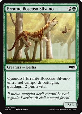 Errante Boscoso Silvano  Fedeltà di Ravnica 144-Wizard of the Coast- nuvolosofumetti.