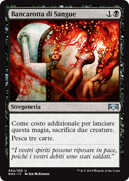 Bancarotta di Sangue  Fedeltà di Ravnica 62-Wizard of the Coast- nuvolosofumetti.