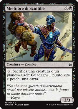 Mietitore di Scintille  La Guerra della Scintilla 106-Wizard of the Cost- nuvolosofumetti.