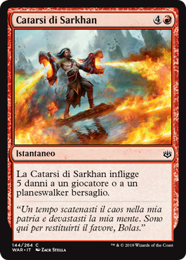 Catarsi di Sarkhan  La Guerra della Scintilla 144-Wizard of the Cost- nuvolosofumetti.
