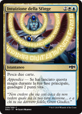 Intuizione della Sfinge  Fedeltà di Ravnica 209-Wizard of the Coast- nuvolosofumetti.