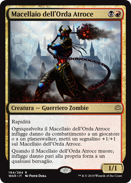 Macellaio dell'Orda Atroce  La Guerra della Scintilla 194-Wizard of the Cost- nuvolosofumetti.
