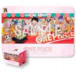 One Piece cadr game 25th anniverasary - playmatt 6 card case set inglese