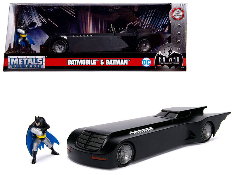 Batman Animated Series 1/24 Metal Batmobile Metals con Action Figure