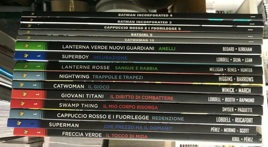 Blocco di 15 volumi RW Lion - Batman-Catwoman-Superman-Lanterna Verde