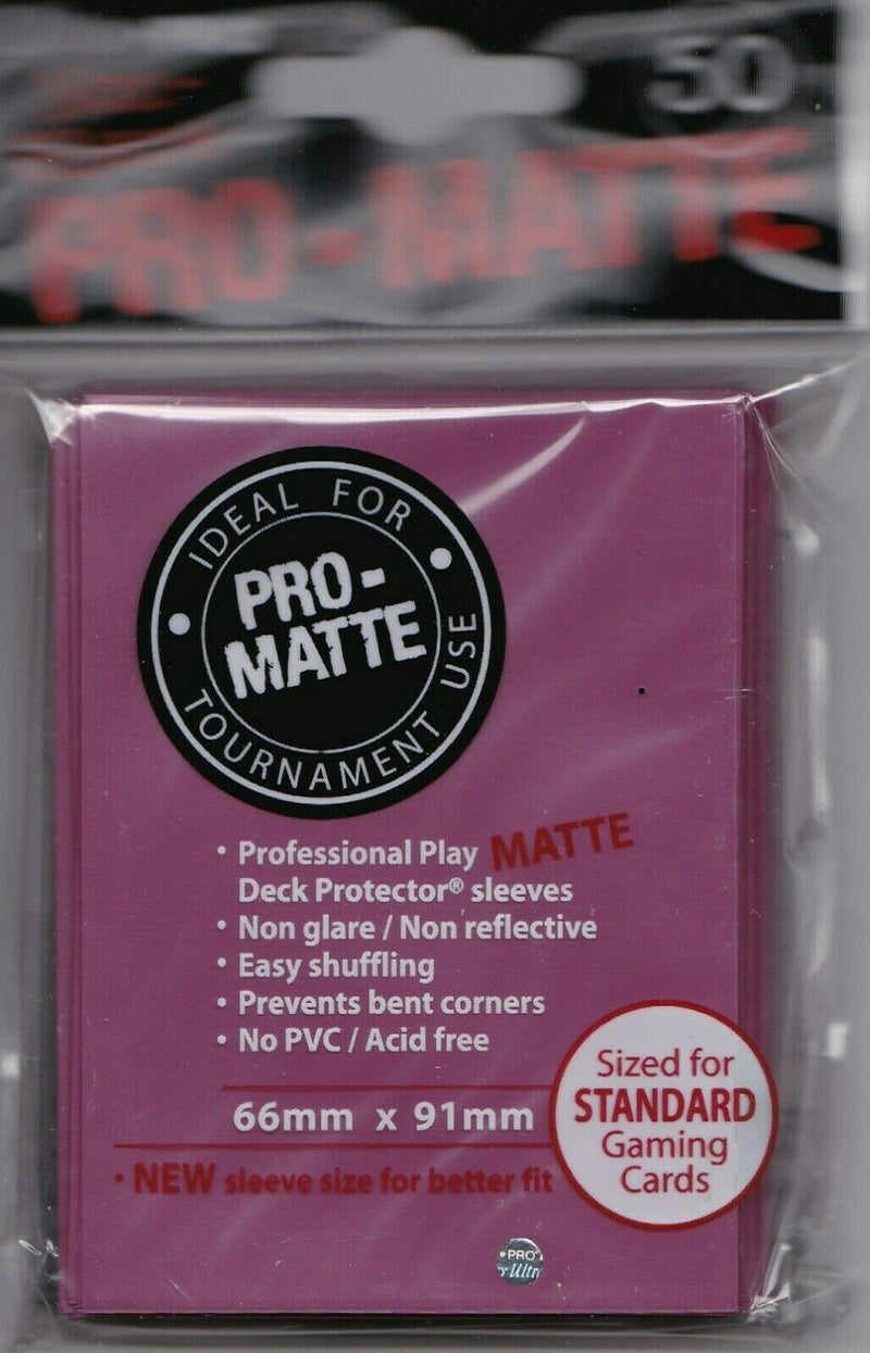 DECK PROTECTOR CARD SLEEVES -Pro-Matte Sleeves (50): Blackberry