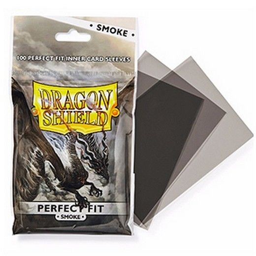 Dragon shield perfect fit - smoke - 100 sleeves, Dragon shield, nuvolosofumetti,