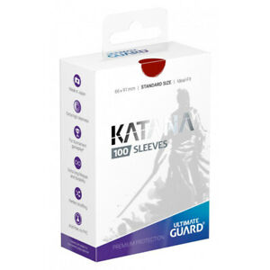 Ultimate Guard Katana Sleeves: Standard Size Red (100), Ultimate Guard, nuvolosofumetti,