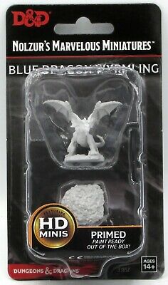 D&D Blue Dragon Wyrmling (Nolzur's Marvelous Miniatures) Hatchling & Gems