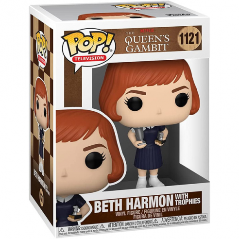 Beth Harmon Queen's Gambit with trophies # 1121