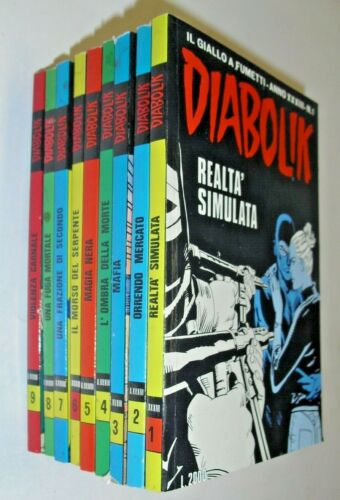DIABOLIK ANNO 33  completo dal n. 1 al n. 9 + RISTAMPA ANASTATICA N° 1