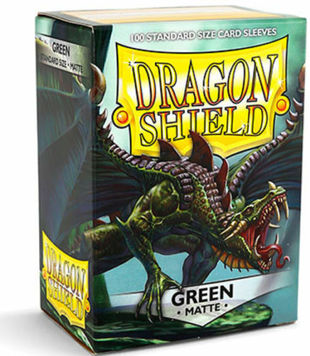 Dragon Shield 100 Standard card sleeves GREEN MATTE, Dragon Shield, nuvolosofumetti,