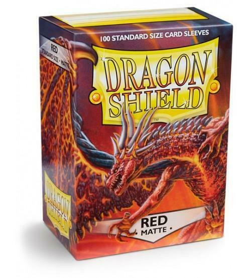 Dragon shield Clear red - matte card sleeves -100, Dragon shield, nuvolosofumetti,