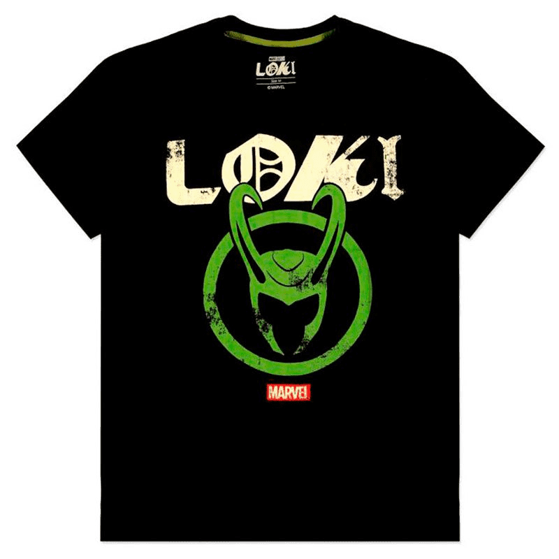 LOKI T-SHIRT LOGO BADGE TAGLIA XL