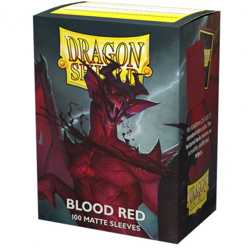 dragon shields Blood red 100 matte sleeves standard