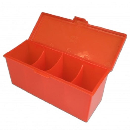 Scatola per carte box rosso - 4 scomparti