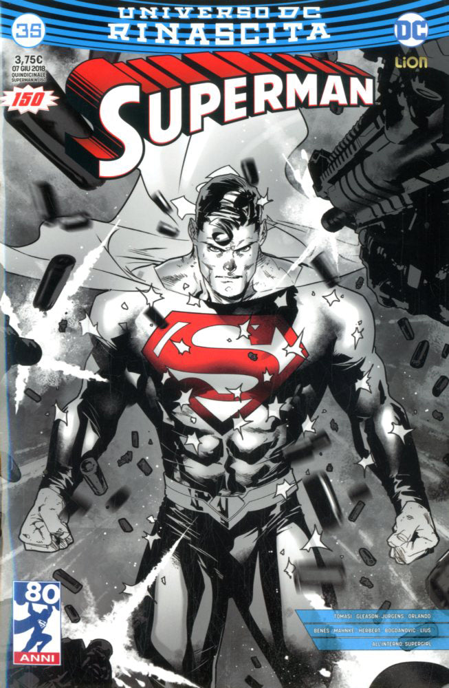 Superman rinascita 35 VARIANT 35, LION, nuvolosofumetti,