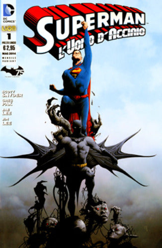 SUPERMAN L`UOMO D`ACCIAIO 1 variant edition CON COFANETTO EDITION CON COFANETTO, LION, nuvolosofumetti,