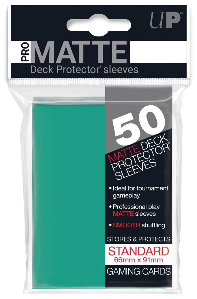 Deck Protectors 50 Pro-Matte Standard Size -Aqua