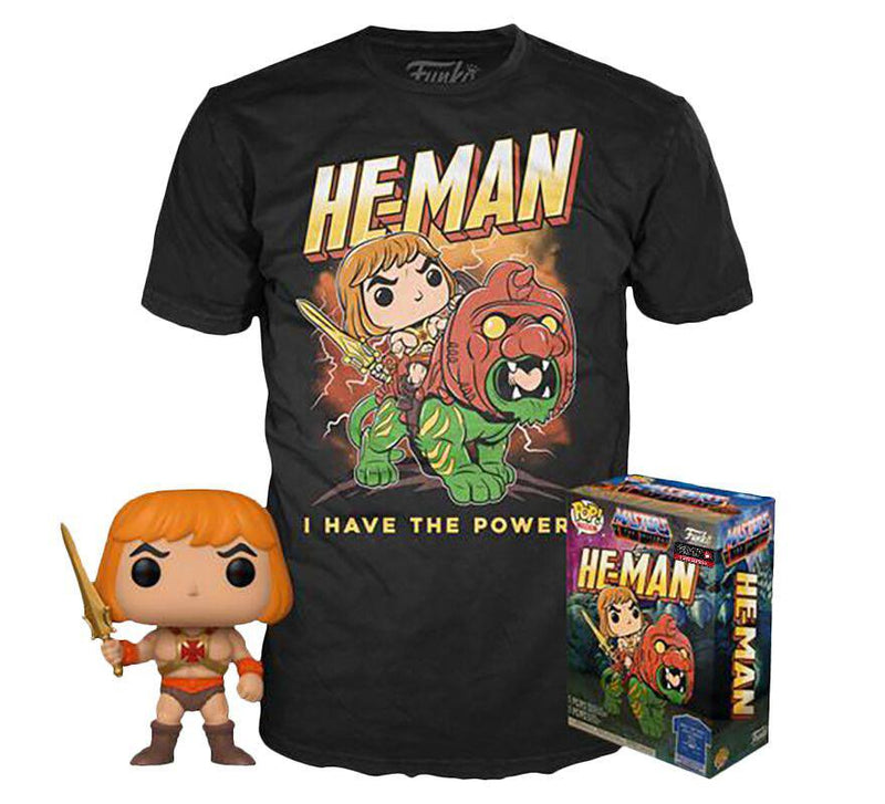 Masters of the Universe POP! & Tee Box He-Man heo EU Exclusive Size M