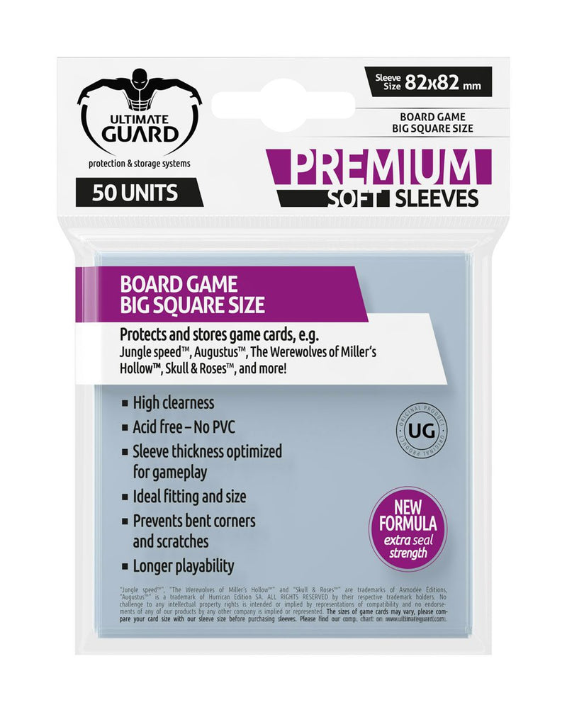 Premium Soft Sleeves for Board Game Cards Big Square (50)